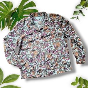 Braemar Petites Print Blouse, sz Large Petite